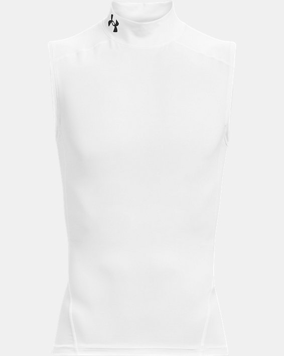 Men's HeatGear® Mock Sleeveless, White, pdpMainDesktop image number 5